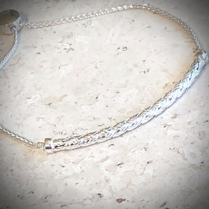 Dainty NWT Italian 925 Sterling Silver Adjustable Bracelet